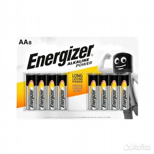 Батарейка Energizer Alkaline power LR6 AA BL8 Alkaline 1.5V (8/96)