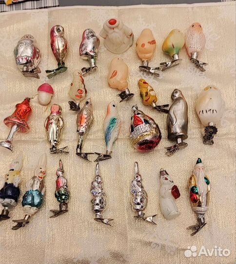 Елочные игрушки СССР стекло