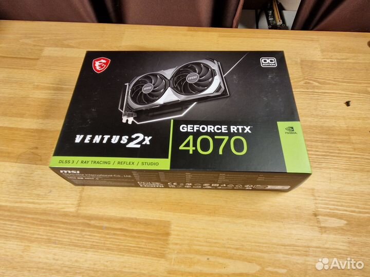 Видеокарта MSI GeForce RTX 4070 ventus 2X