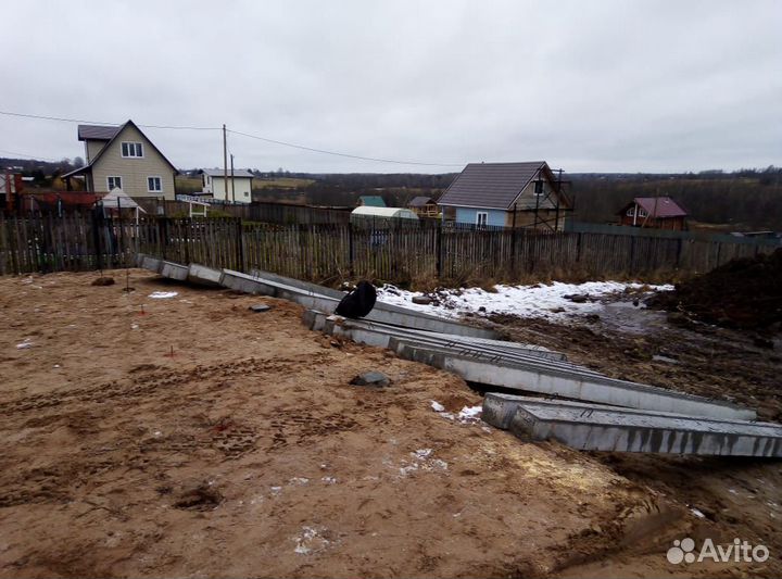 Фундамент на ж/б сваях, забивка жб свай Устюжна
