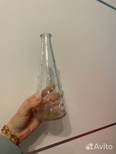 Ваза стекло с узким горлом IKEA икеа