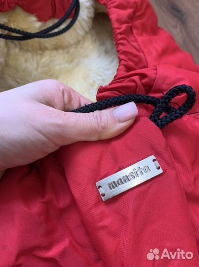 Зимний конверт в коляску на овчине