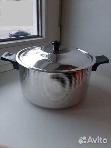 Кастрюля полированная алюминиевая новая