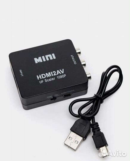 Переходник с hdmi на 3хrca (ntsc/PAL) + кабель