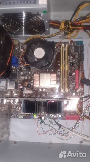 Материнская плата сокет 775 +проц е5300+ 4gb ram