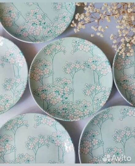 Набор керамических тарелок Жасмин