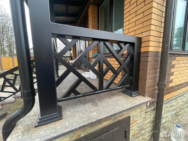 Перила кованые в стиле лофт