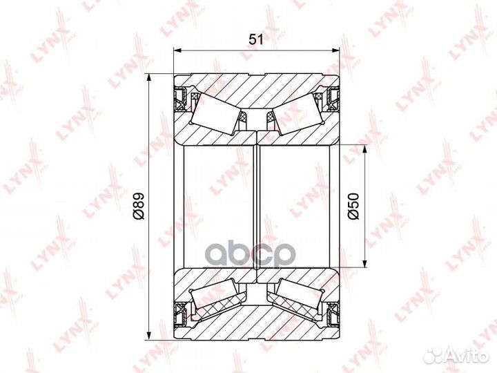 Подшипник ступицы задн. 51x50x89 fiat Doblo