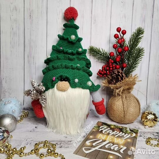 Гном интерьерный новогодний