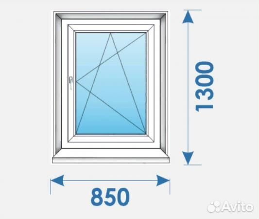 Окно пвх 850*1300