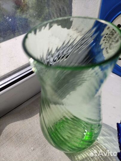 Вазы из цветного стекла СССР
