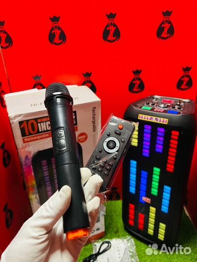 Беспроводная колонка с караоке мощная (кр 39970)