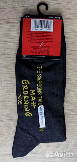 Носки Simpsons и Garfield