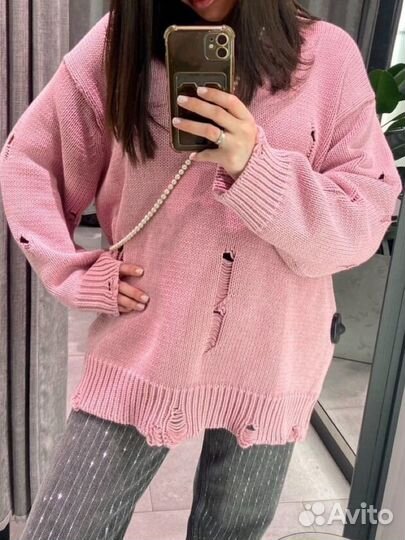 Свитер lime розовый