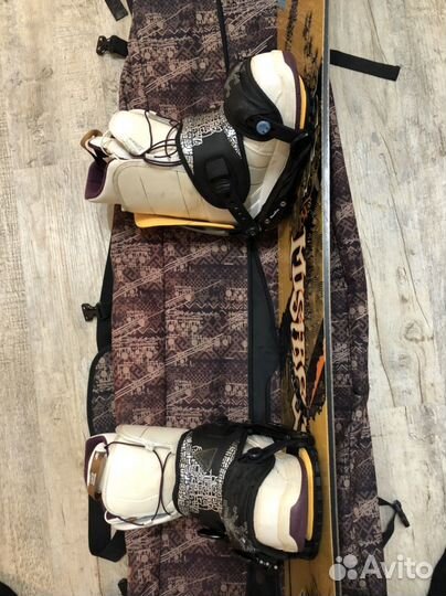 Сноуборд комплект 154см black fire