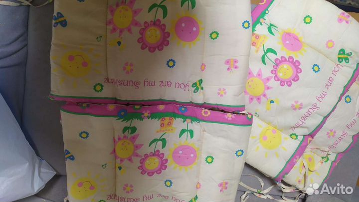 Бортики в кроватку+ балдахин