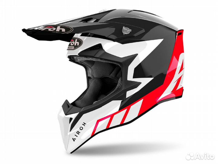 Мотошлем airoh wraaap reloaded RED gloss