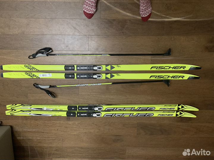 Лыжи беговые fisher детские 160 с креплениями