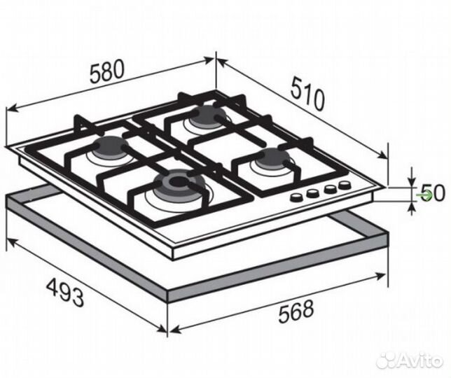 Варочная панель газовая новая zigmund&shtain W