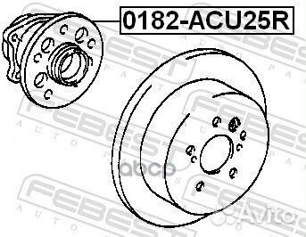 0182ACU25R к-т подшипника ступ. зад. Toyota Hi