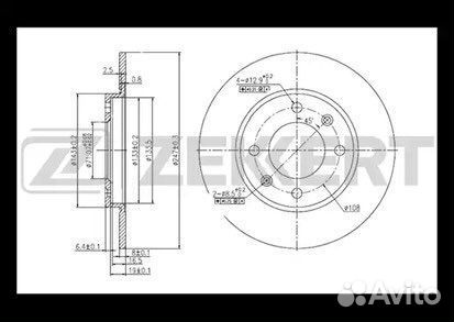 Тормозной диск задний citroen saxo 1996-2004