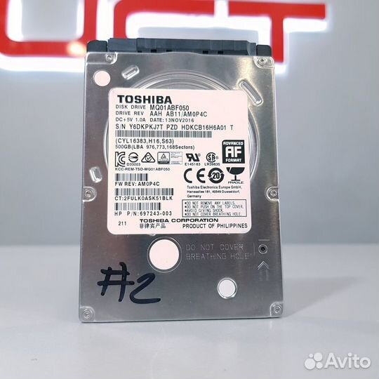 Жесткий диск Toshiba MQ01ABF050, 500гб 2.5