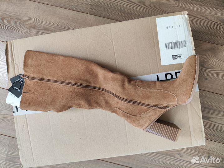 Сапоги женские, осенние, коричн. замш, 40 размер