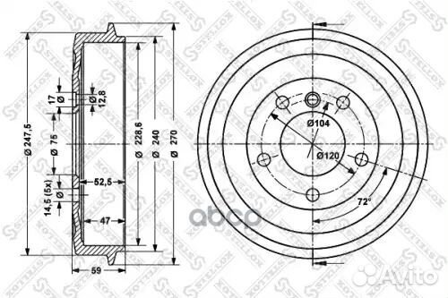 6025-1505-SX барабан тормозной BMW E36