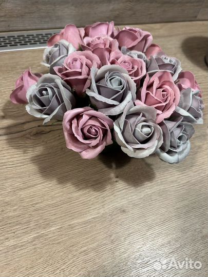 Розы из мыла