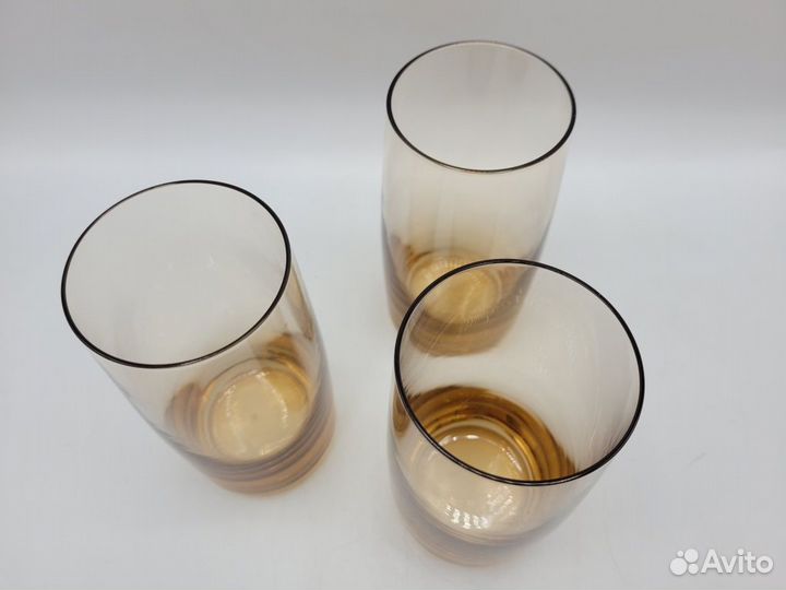 Стаканы цветное карамельное стекло набор 5 шт