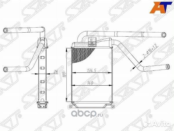 Радиатор отопителя GM nexia 08