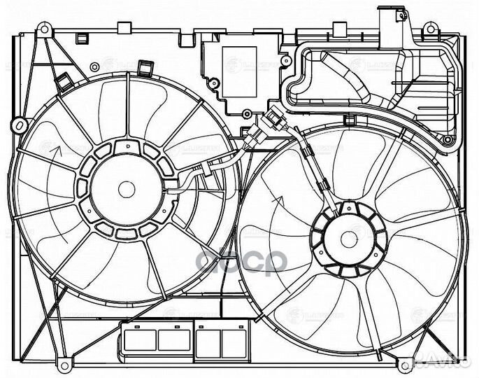 Э/вентилятор охл. для а/м Lexus RX II (03) 3.0