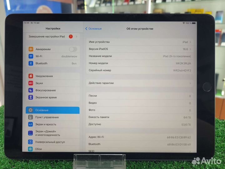 Планшет Apple iPad 10.2 2021 64Gb Wi-Fi (Гарантия)
