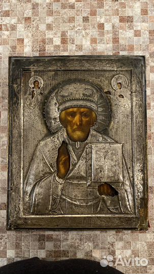 Царская Икона серебрянная 84 пробы