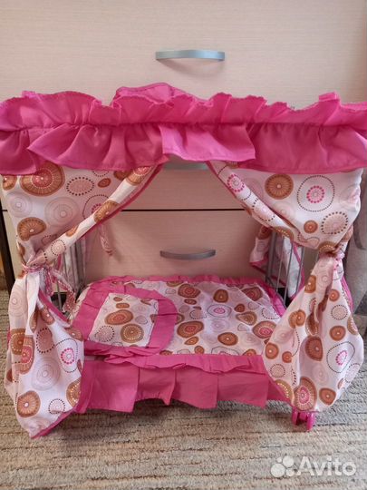 Кроватка для куклы Buggy Boom Loona с балдахином