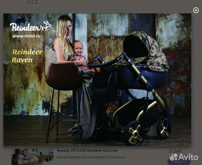 Коляска reindeer raven 3 в 1