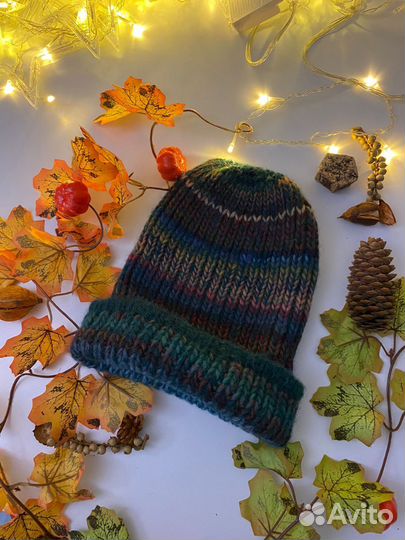 Шапка вязаная ручная работа