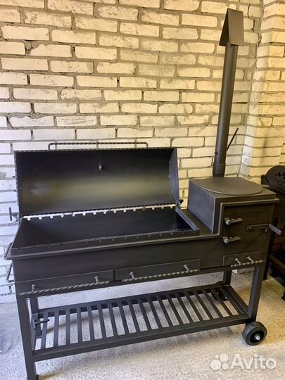 Мангал гриль казан 5 мм с зольными ящиками