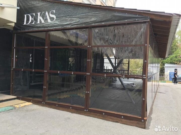 Прозрачные Шторы на беседку веранду