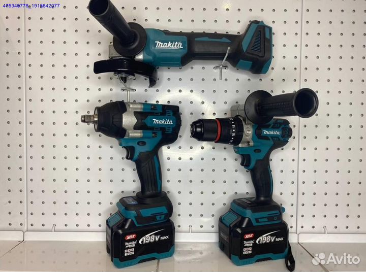 Набор Makita 3В1 Шуруповерт+ушм+Гайковерт 700Нм