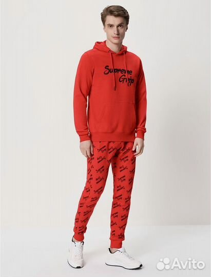 Supreme Grip.Red.новый хлопковый худи. L