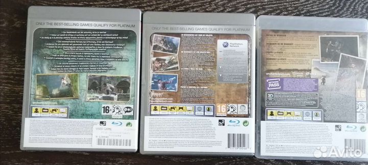 Uncharted. 3 диска для PS3