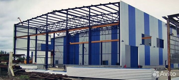 Быстровозводимые ангары из сендвич панелей