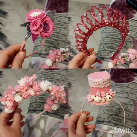 Ободок для волос ручной работы