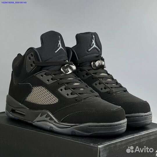 Кроссовки Nike Jordan 5 Black Cat (Арт.18977)