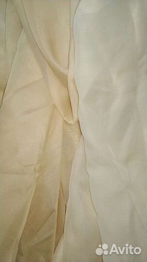 Тюль с ламбрекеном жёлтая,лента