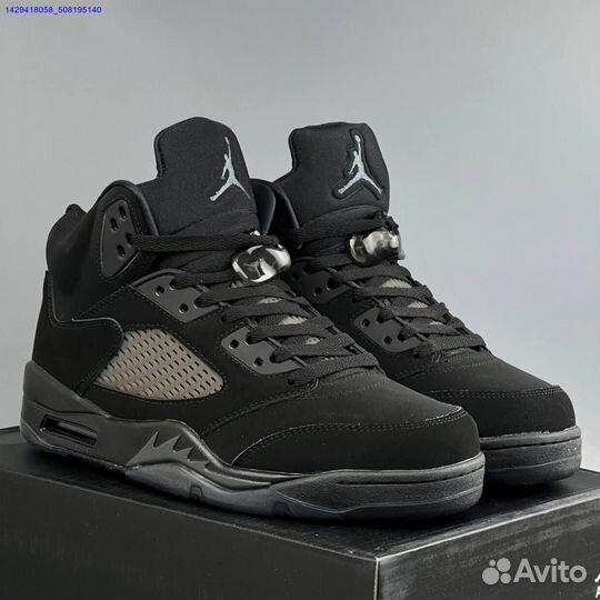 Кроссовки Nike Jordan 5 Black Cat (Арт.73391)