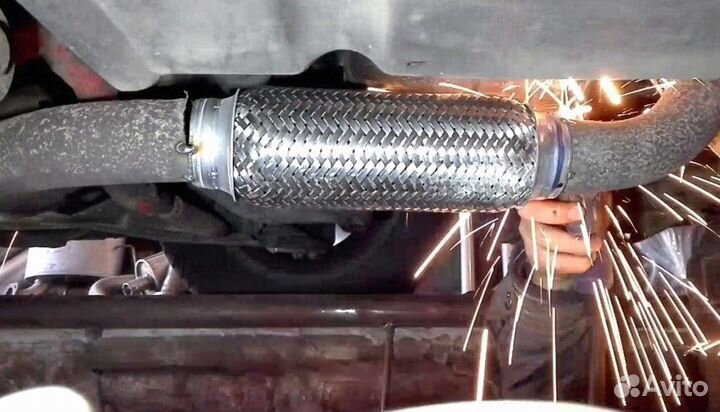 Ремонт гофры глушителя Ford
