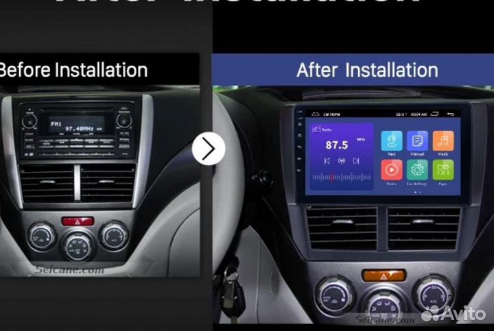 Рамка и Магнитола для Subaru 9 дюймов