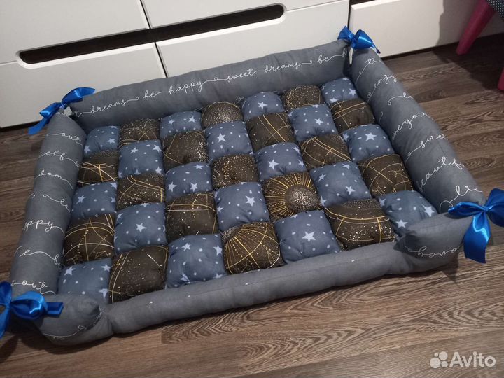 Лежанки оксфорд-велюр, хлопок